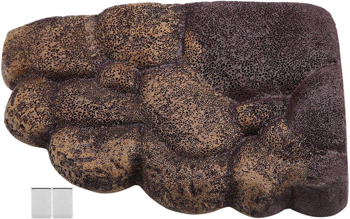 Schildpad Klimplatform - Drijvend Eiland - Aquarium Inrichting - Natuurlijke Simulatie - 16x11x3 cm - Grijs