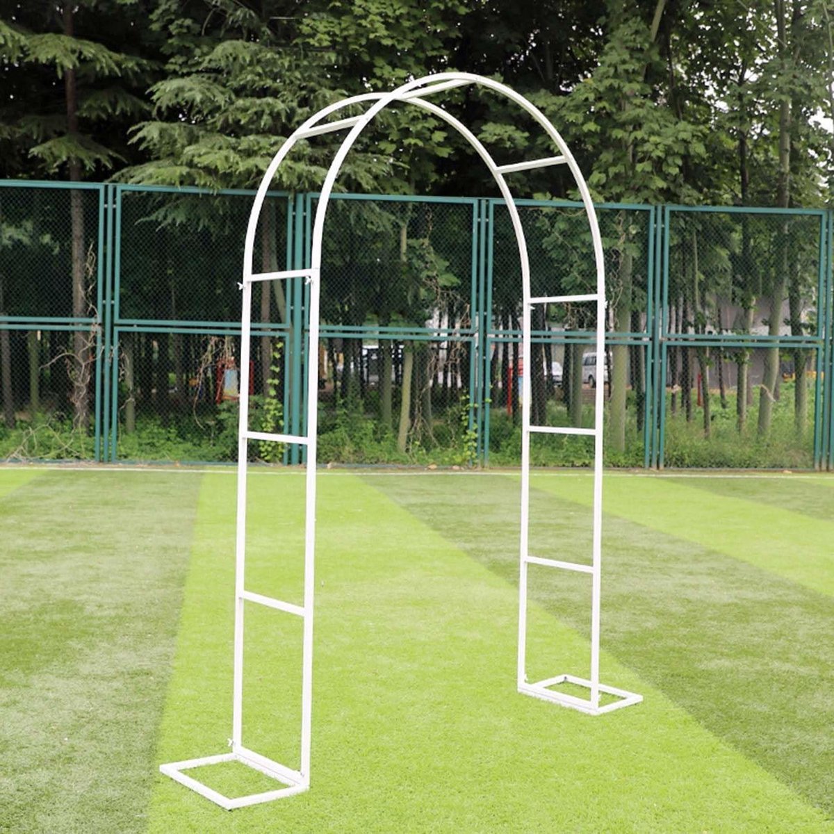 Rozenboog Metaal - Tuinboog Klimplanten - Decoratie Bruiloft - Verstelbare Breedte - 300 x 220 cm - Wit