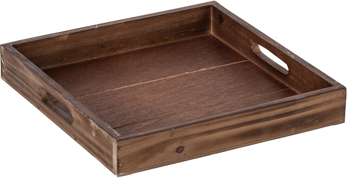 J-Line Decoratief dienblad - dennenhout - bruin