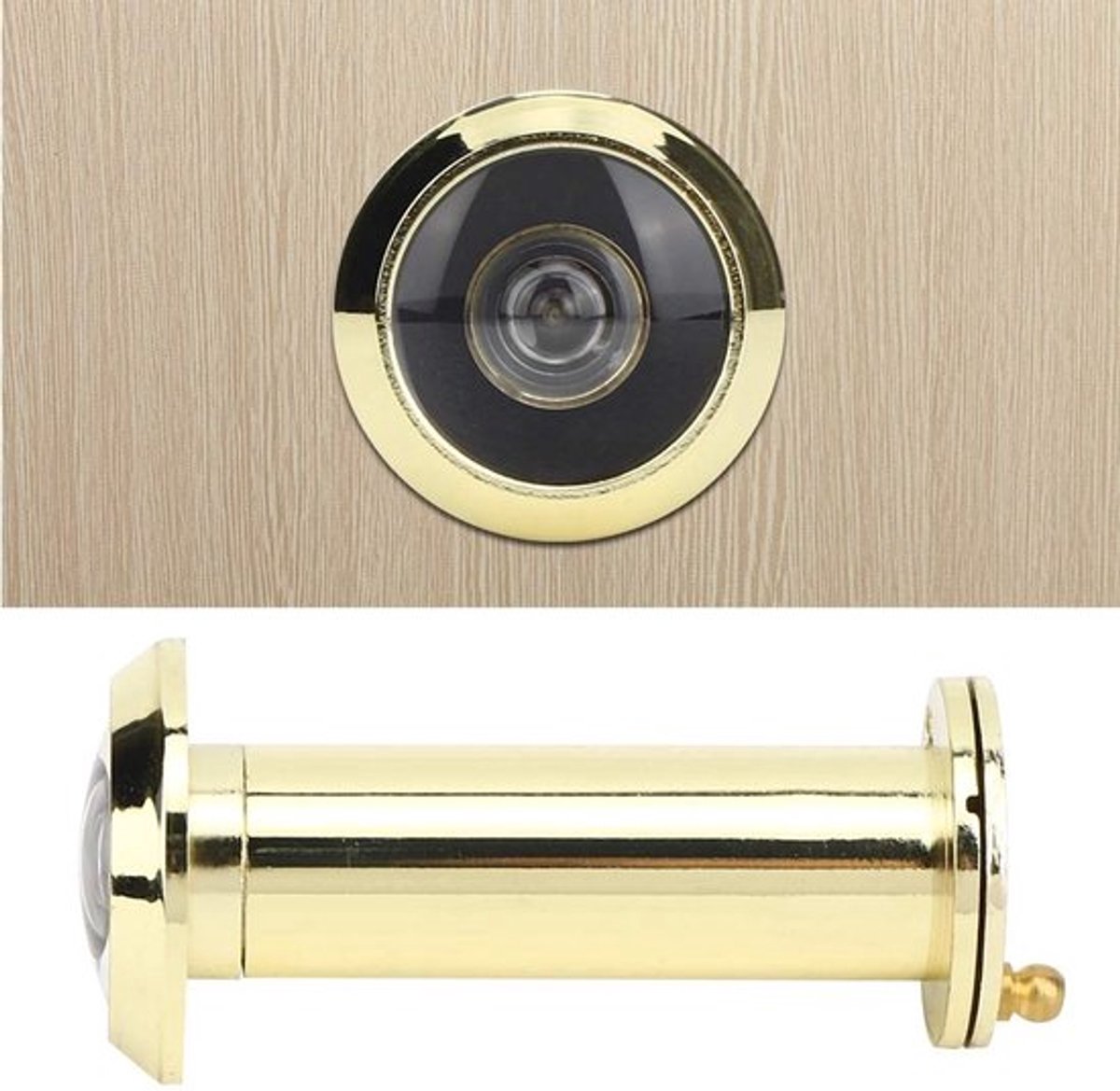 Veiligheidsdeur Kijker 220 Graden - Anti-diefstal - Gatdiameter 0,6-0,9 Inch - Opbouwmontage - Lengte 6 cm - Geschikt voor Deuren 55-90 mm - Deurviewer