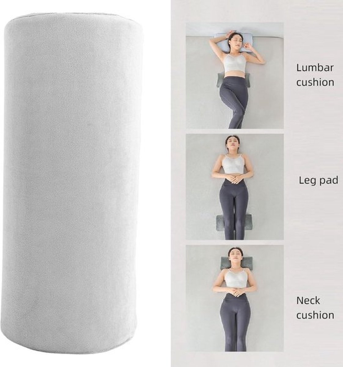 Ergonomisch kniekussen voor rugslapen, geheugenschuim kussen met lumbaal steun - Comfortabel en multifunctioneel