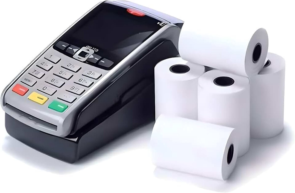 Thermisch Papier voor Kassabonrollen – Compatibel met Barclays, Ingenico, Worldpay, Spire, Creditcard Terminals, POS, EPOS & PDQ Terminals – Verpakking van 100 Rollen