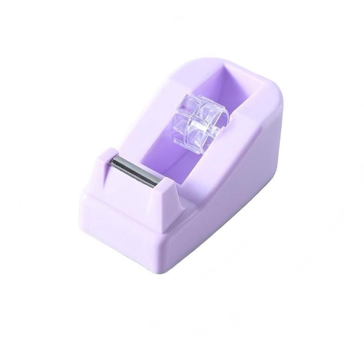 Tapehouder – Houder voor zelfklevende tape – Compacte dispenser met antislipbasis – Geschikt voor kantoor, thuis en school – Paars
