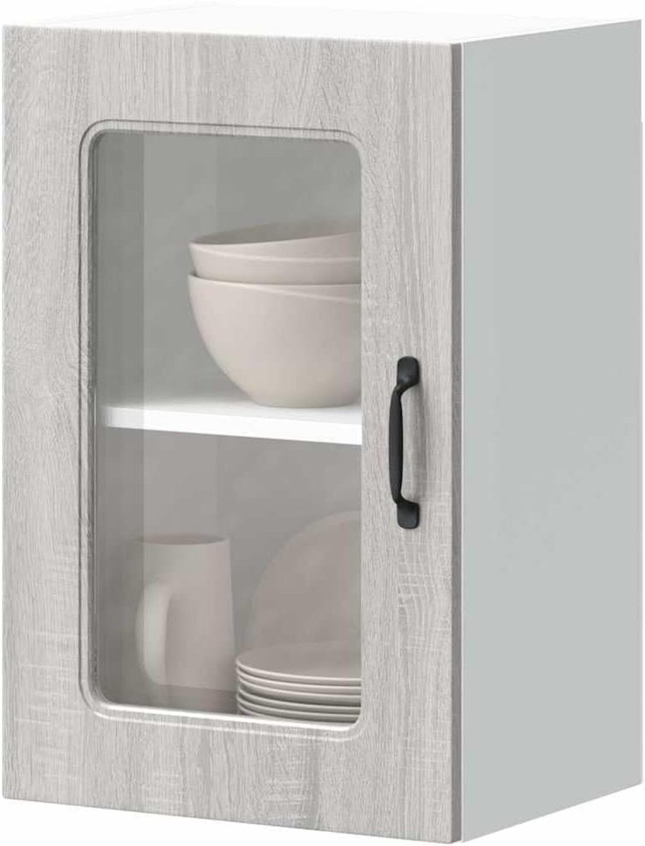 Keukenkast - Wandkast opberger - Keuken organiseren - Gladde oppervlakte - 40 x 31 x 60 cm - Grijs