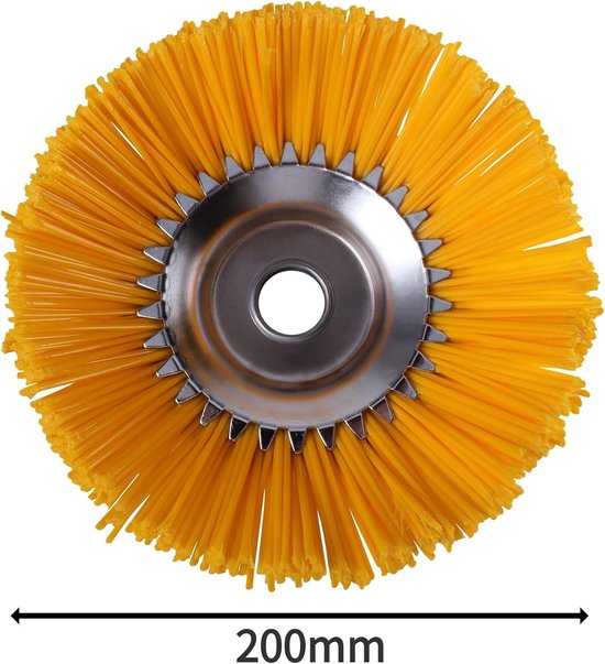 Onkruidborstel Nylon - Grasmaaier Borstel - Tuin Onderhouden - Eenvoudig Monteren - 200 x 25 mm - Zilver — afbeelding 5