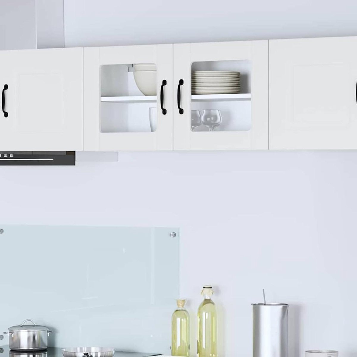 Keukenkast - Opbergkast Keuken - Keuken Organiseren - Duurzaam Houtmateriaal - 80 cm - Wit