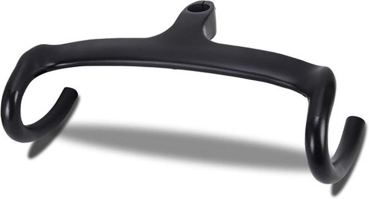 Geïntegreerde carbon stuur voor gravel en racefietsen, aerodynamisch ontwerp met volledige interne kabelrouting, 440-90mm, UD matte afwerking