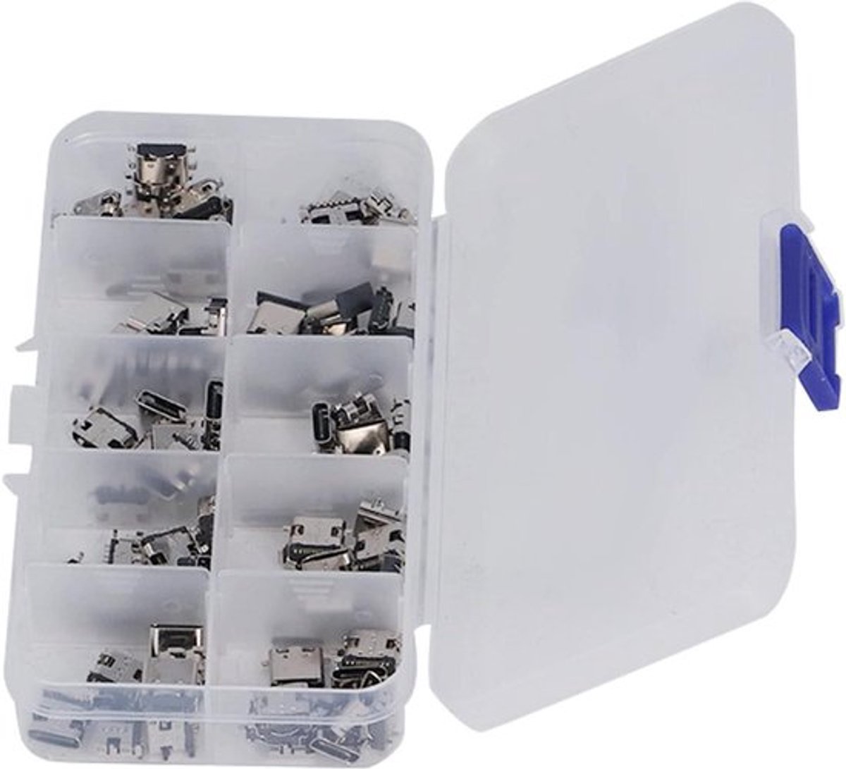 USB Type-C Poort Adapter - Reparatie Set - 100 Stuks - Soldeerreparatie - Vervangende Connectoren - Geschikt voor - Kleur of model - Zwart