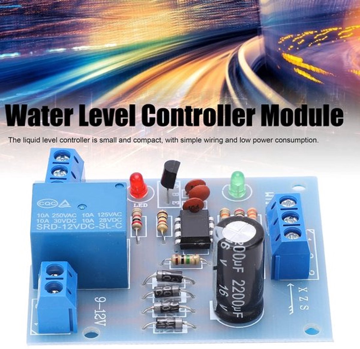 Vloeistofniveauregelaar Automatische Waterpomp Afvoerbesturing - Sensormodule - 9V-12V Voedingsspanning - Schakelcapaciteit 0-10A - Roestvrij Staal - Hoge Functionele Stabiliteit - Waterniveau Sensor