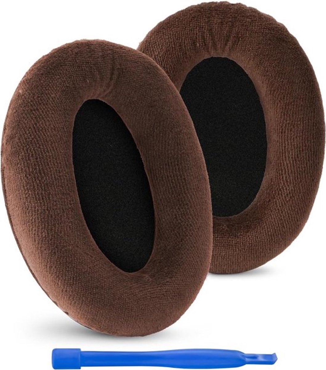 - Vervangende oorkussens - Oorkussens - Velours - Hoofdtelefoon - Sennheiser HD515 HD555 HD595 HD518 HD598 HD598SE HD598CS HD560s - Bruin