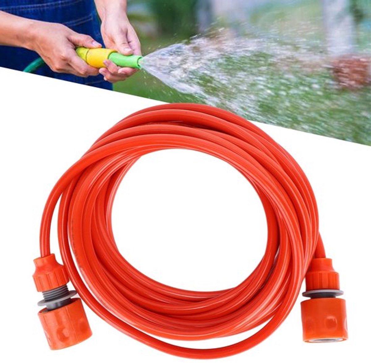 Tuinslang 6 Meter - Flexibele Tuinslang - Antivries - Waterdicht - Tuinslang met Snelle Aansluiting - Duurzaam Kunststof - Waterdarm