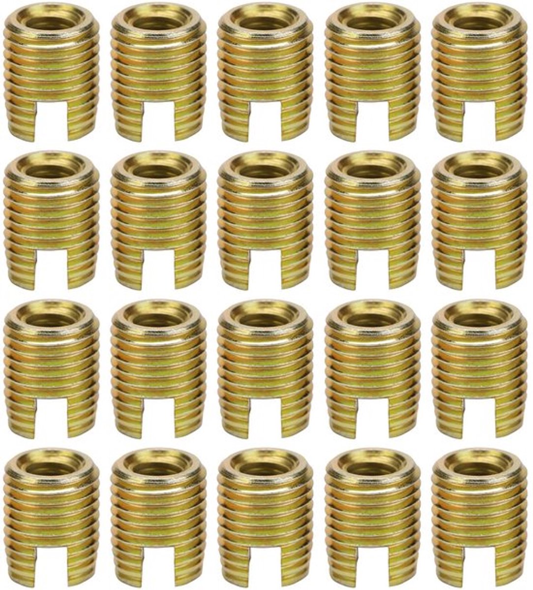 Draadinzetstukken - Zelftappende draadinzetstukken - Hoogwaardig koolstofstaal - 20 stuks - Hardware-accessoires - Geschikt voor div