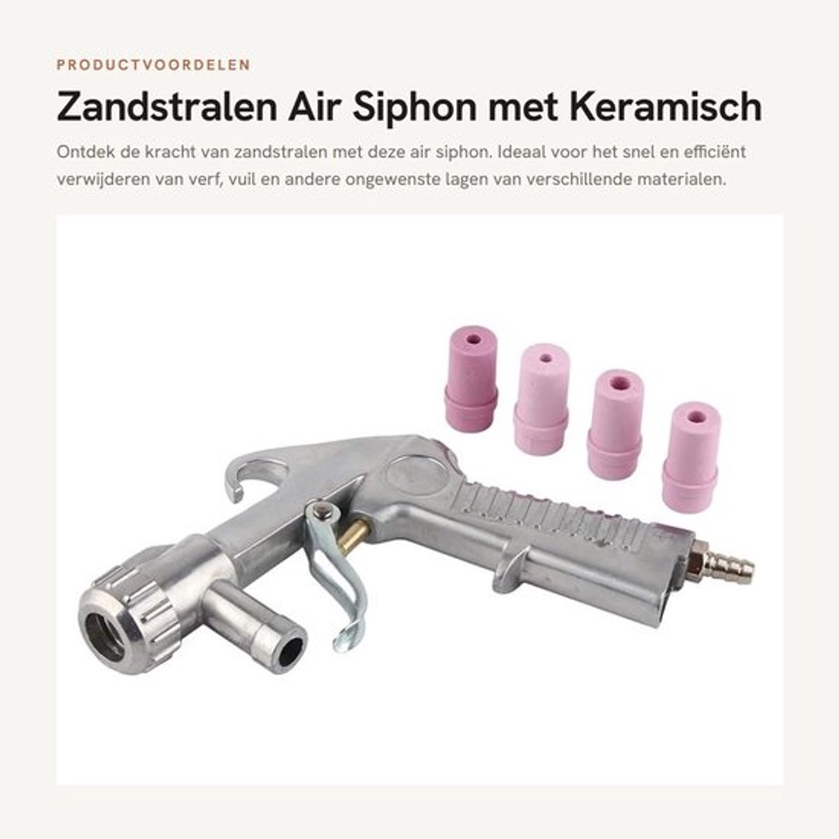 Zandstralen Luchtsifon met Keramisch Mondstuk