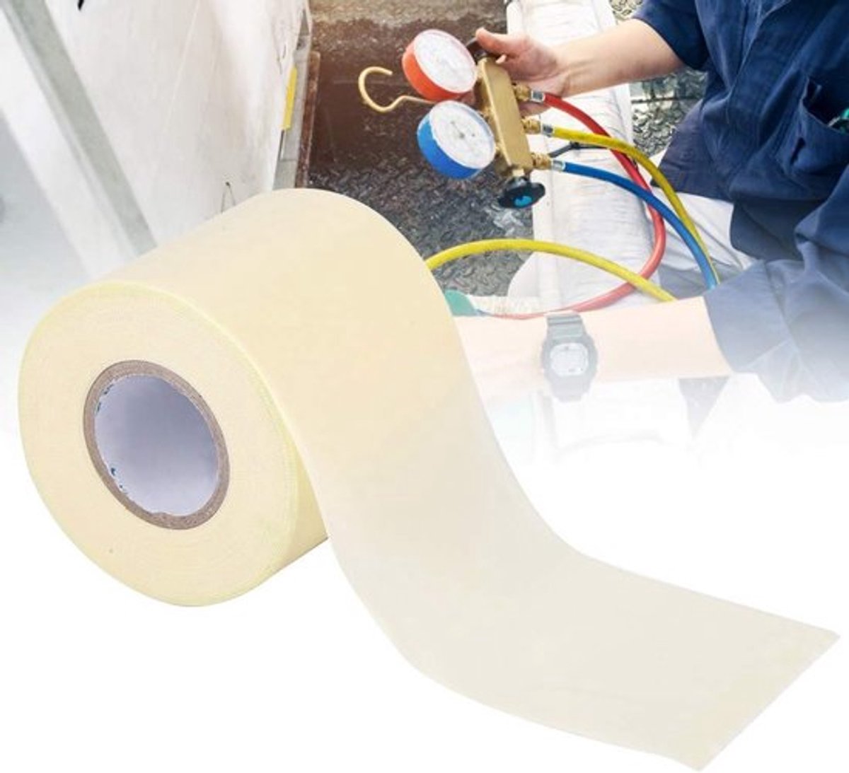 PVC-wikkeltape 11 meter - Airconditioningslangverband