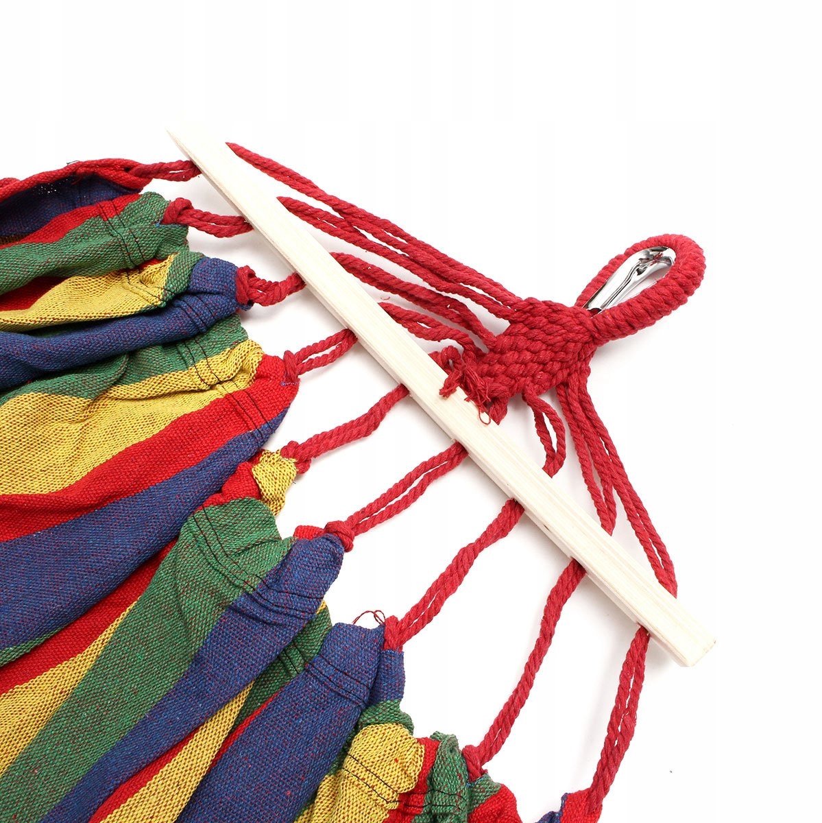 Tweepersoonshangmat met Houten Spreidstok - 280x150cm - Incl. Genomen