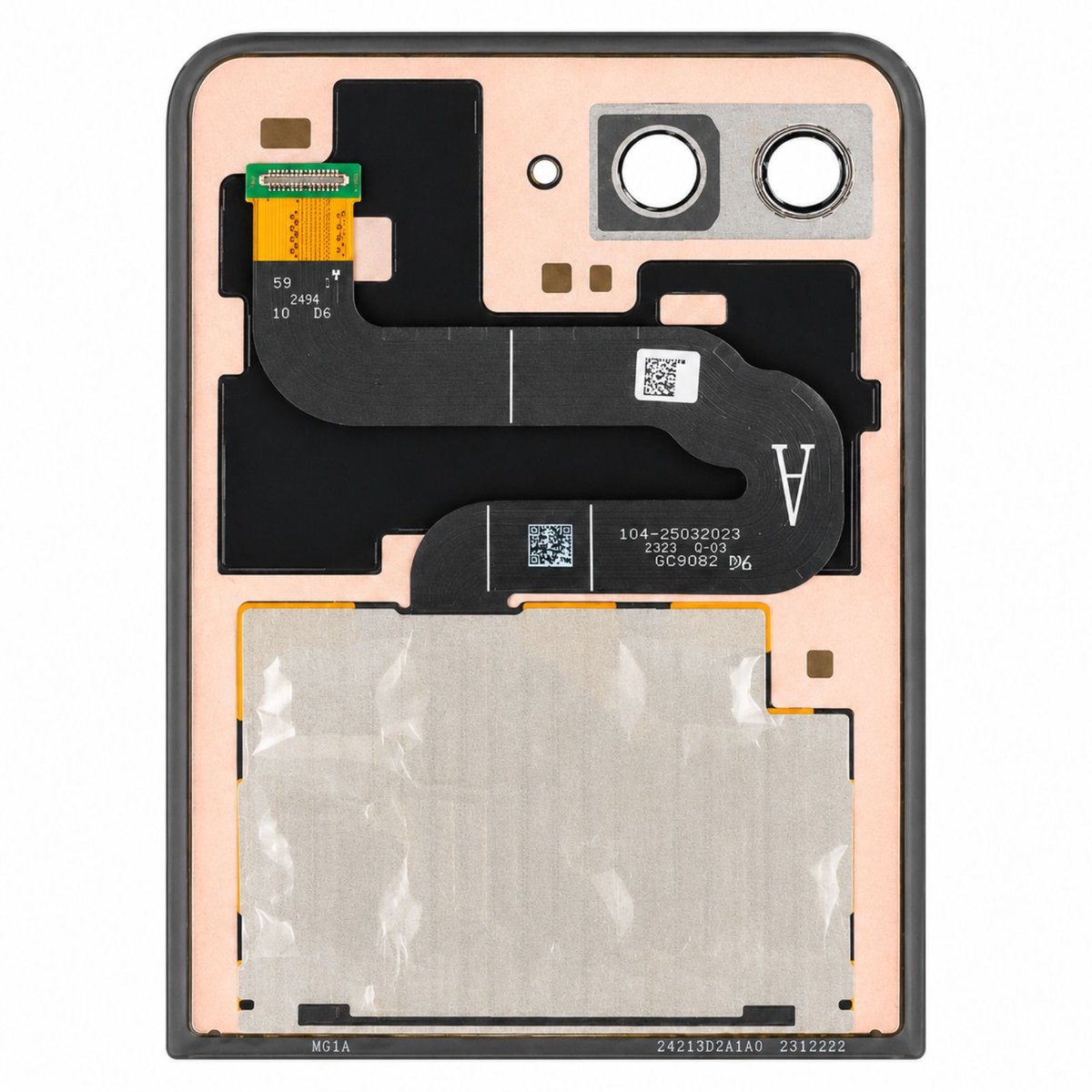 Motorola, Extern Scherm voor Motorola Razr 70 Plus Service Pack LTPO AMOLED, Zwart