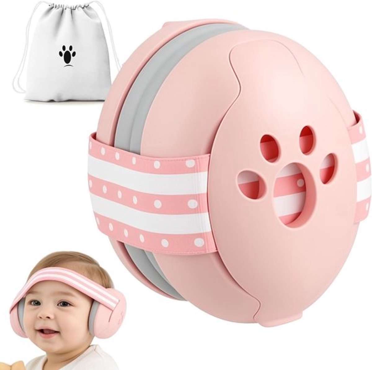 Comfortabele gehoorbescherming voor baby's tot 36 maanden - ruisonderdrukkende hoofdtelefoons voor slaap, reizen en geluidsisolatie