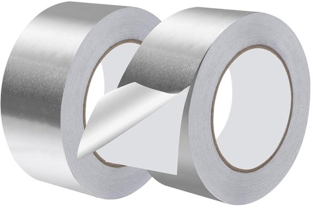 Aluminium tape 50 mm x 50 m - Waterdicht - Hittebestendig - Zelfklevend - Anticorrosie - Geschikt voor binnen/buiten