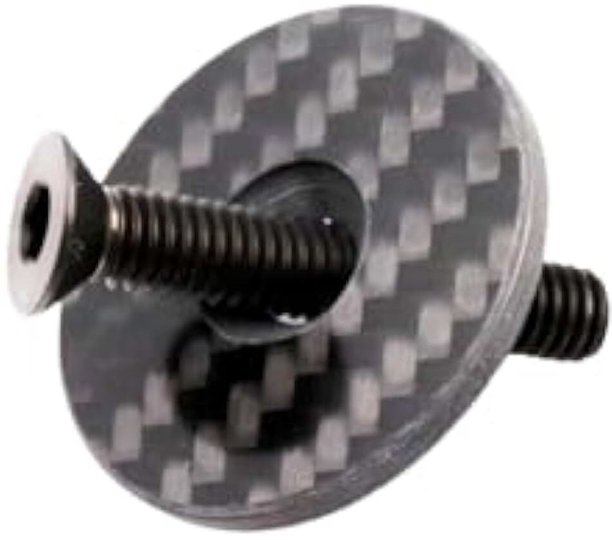Carbon Stuurpen Stuurset Dop 1 1/8 inch met titanium schroef glanzend mat
