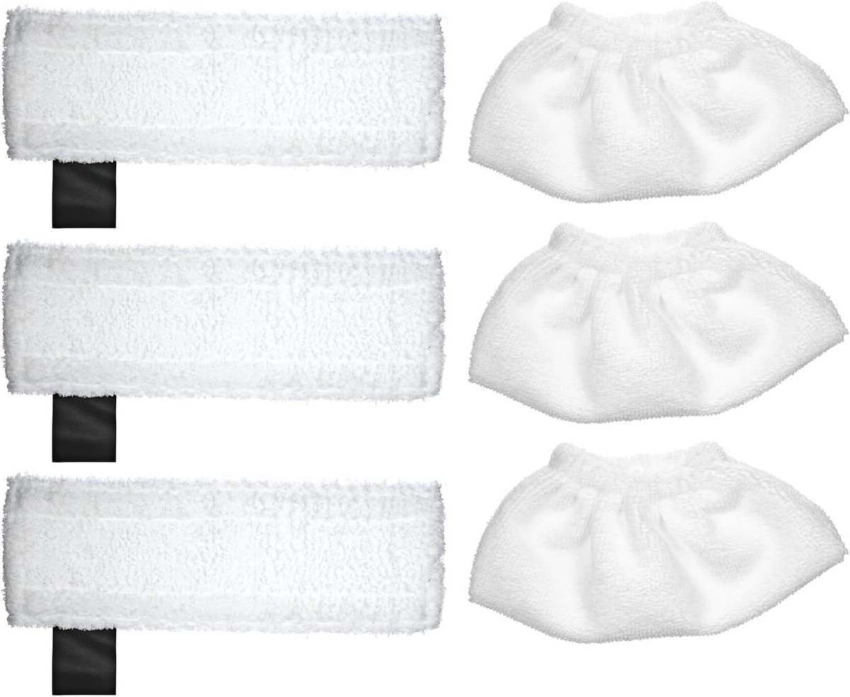 Vervangende Doeken Set - Stoomreiniger Accessoires - Grondig Schoonmaken - Duurzaam Microvezelmateriaal - 3 Stuks - Wit