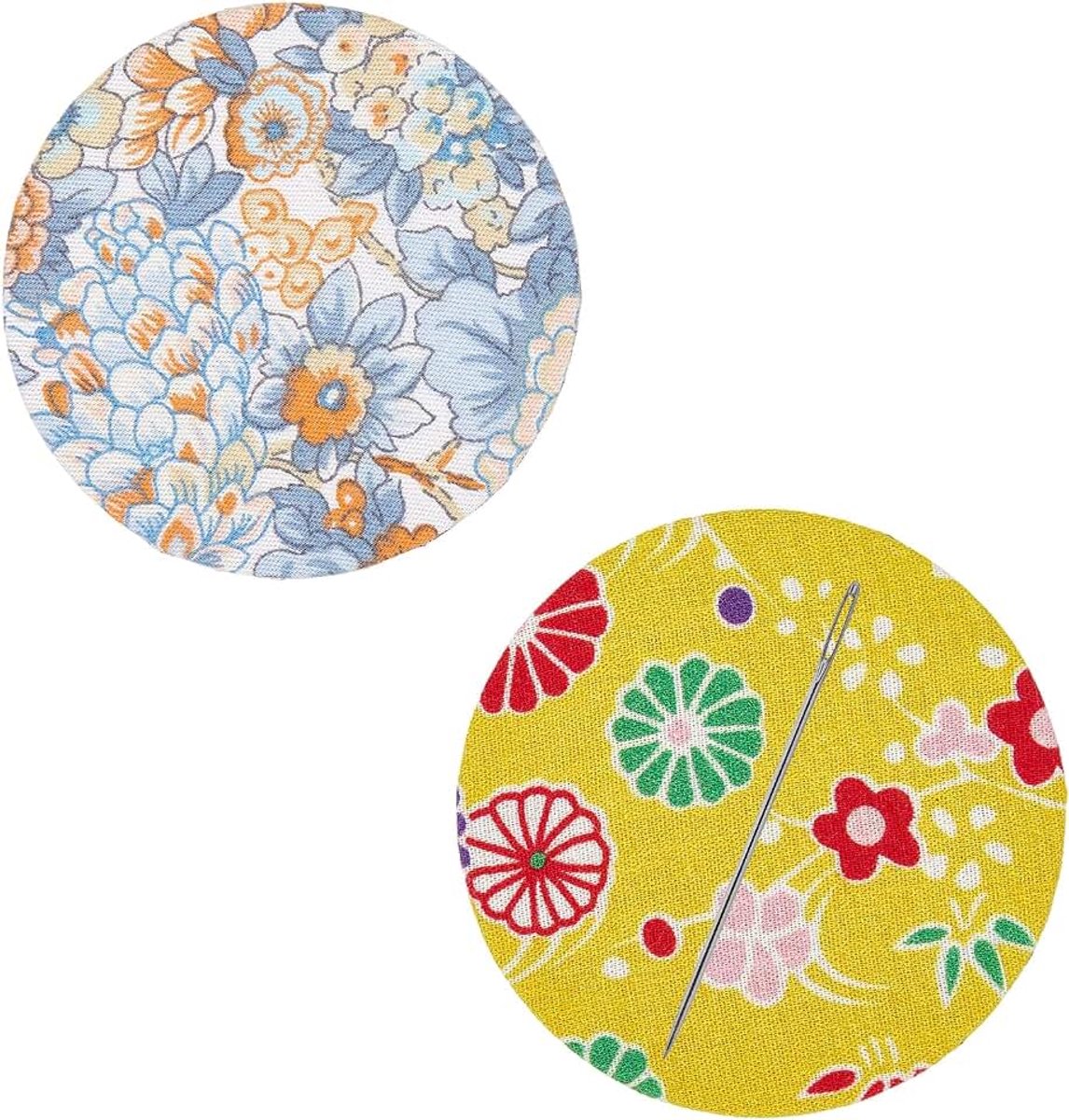 Letsinstyle 2 stuks magnetische naaldhouder, 6,9 x 5,5 cm bloem magnetische naaldhouder, retro bloemen naaihouder voor kruissteek borduurwerk handwerkgereedschap