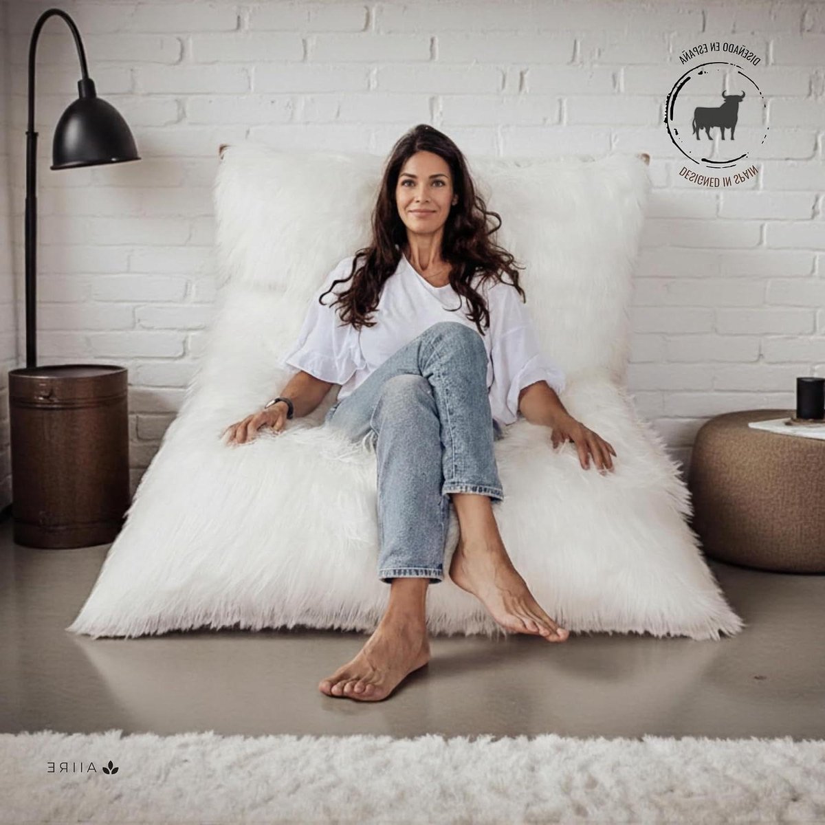 Luxe Zitzak - XXL Vloerkussen - Ontspannen Thuis - Dubbele Rits - 160 x 120 cm - Grijs