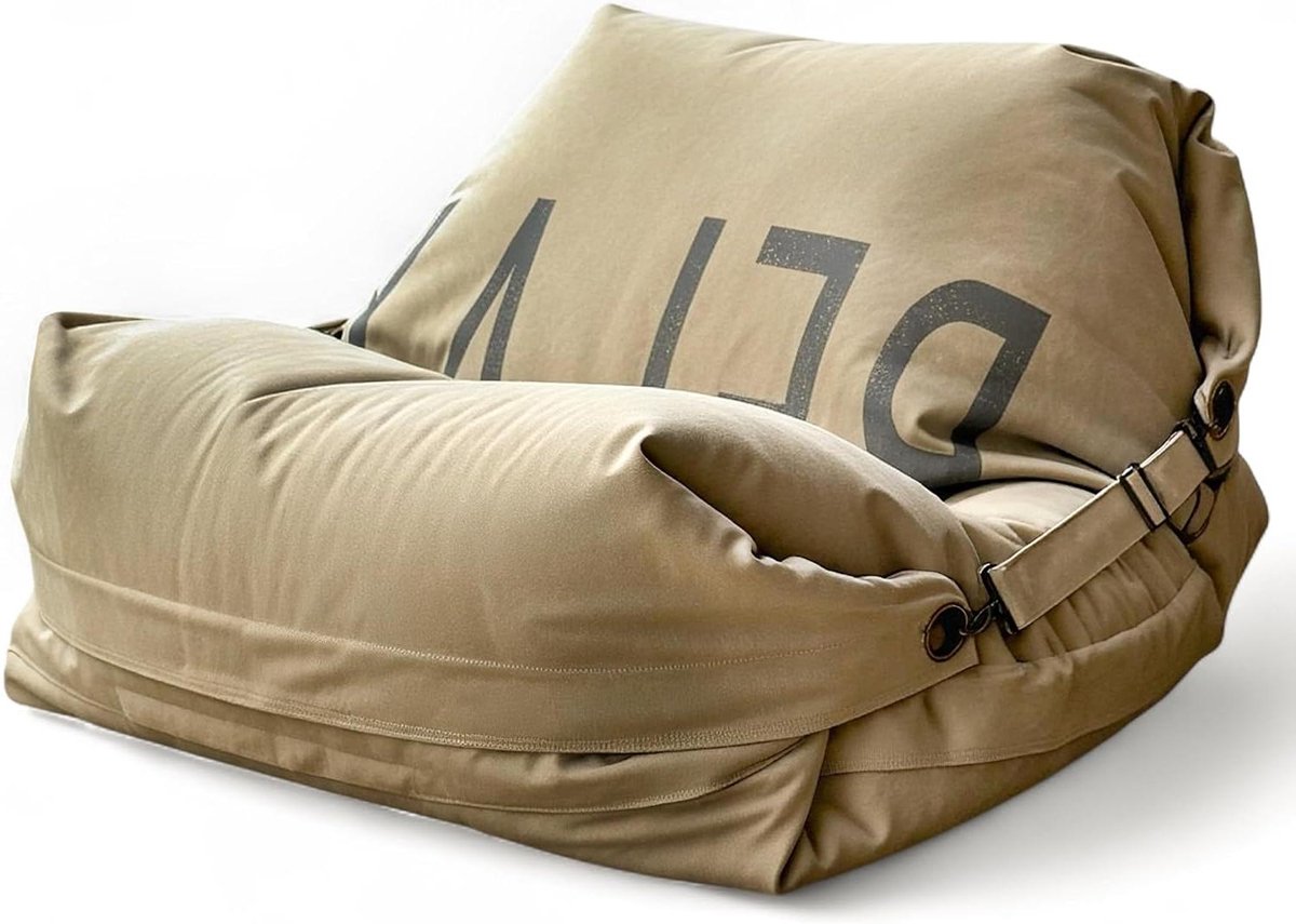 XXL Zitzak - Grote Lounger - Stijlvol Ontspannen - Vijf Gebruiksposities - 180 x 140 cm - Beige