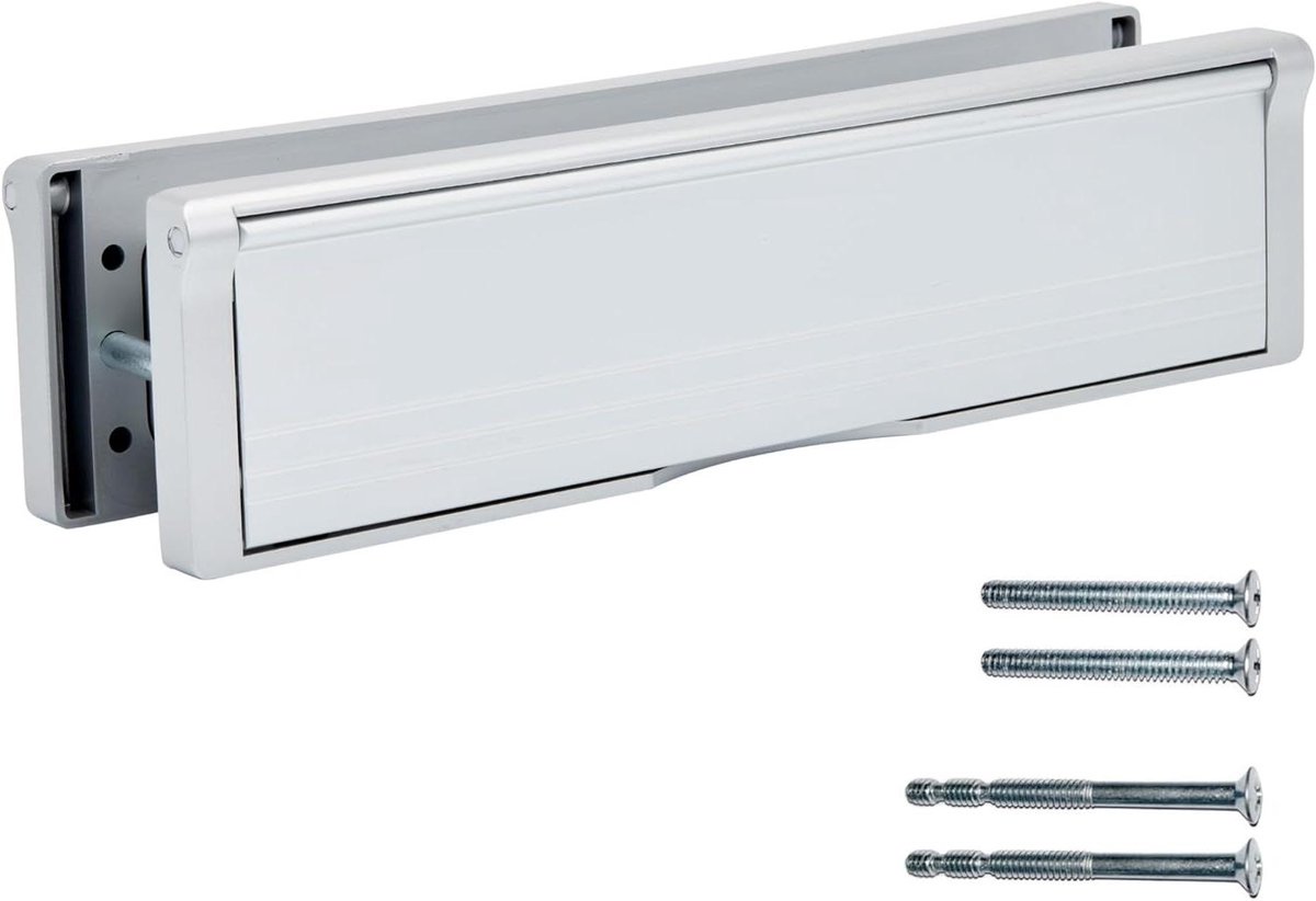 Deurbrievenbus - Brievenklep - Post Ontvangen - Verstelbare Huls - 40-80mm Deurdikte - Zilver Aluminium