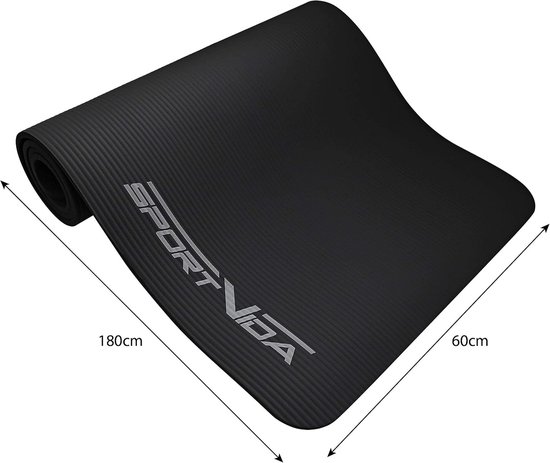Yogamat Extra Dik - Fitnessmat Turnmat - Thuis Sporten - Antislip Schuimrubber - 180x60 cm - Zwart van Yogamat — afbeelding 5