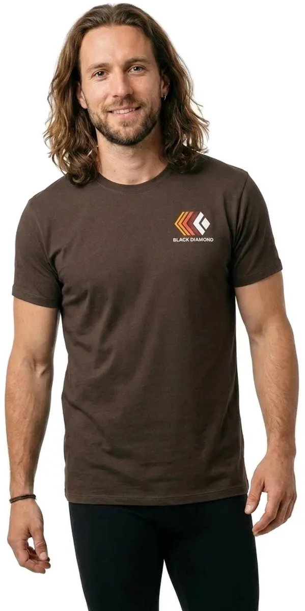 Black Diamond Faded T-shirt Met Korte Mouwen Bruin XL Man