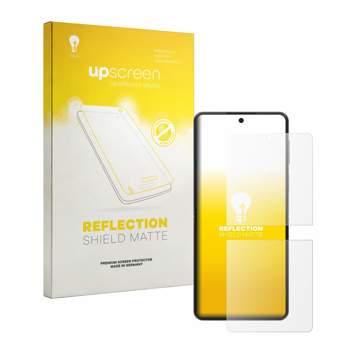 upscreen - Screenprotector voor Samsung Galaxy Z Flip 8 - Folie Beschermfolie anti glare matte