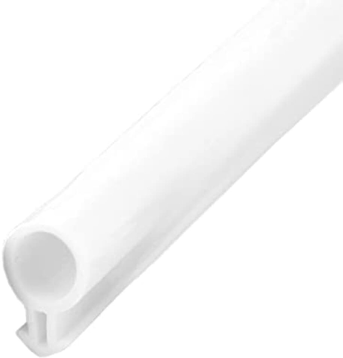 10M Kunststof Staal Deur Raam Afdichtingsstrip Silicium Rubber Deur Raam Afdichting Tocht Stopper Holle Bulb Barb Buismateriaal O Type (Grote O/ 10MM, Wit)
