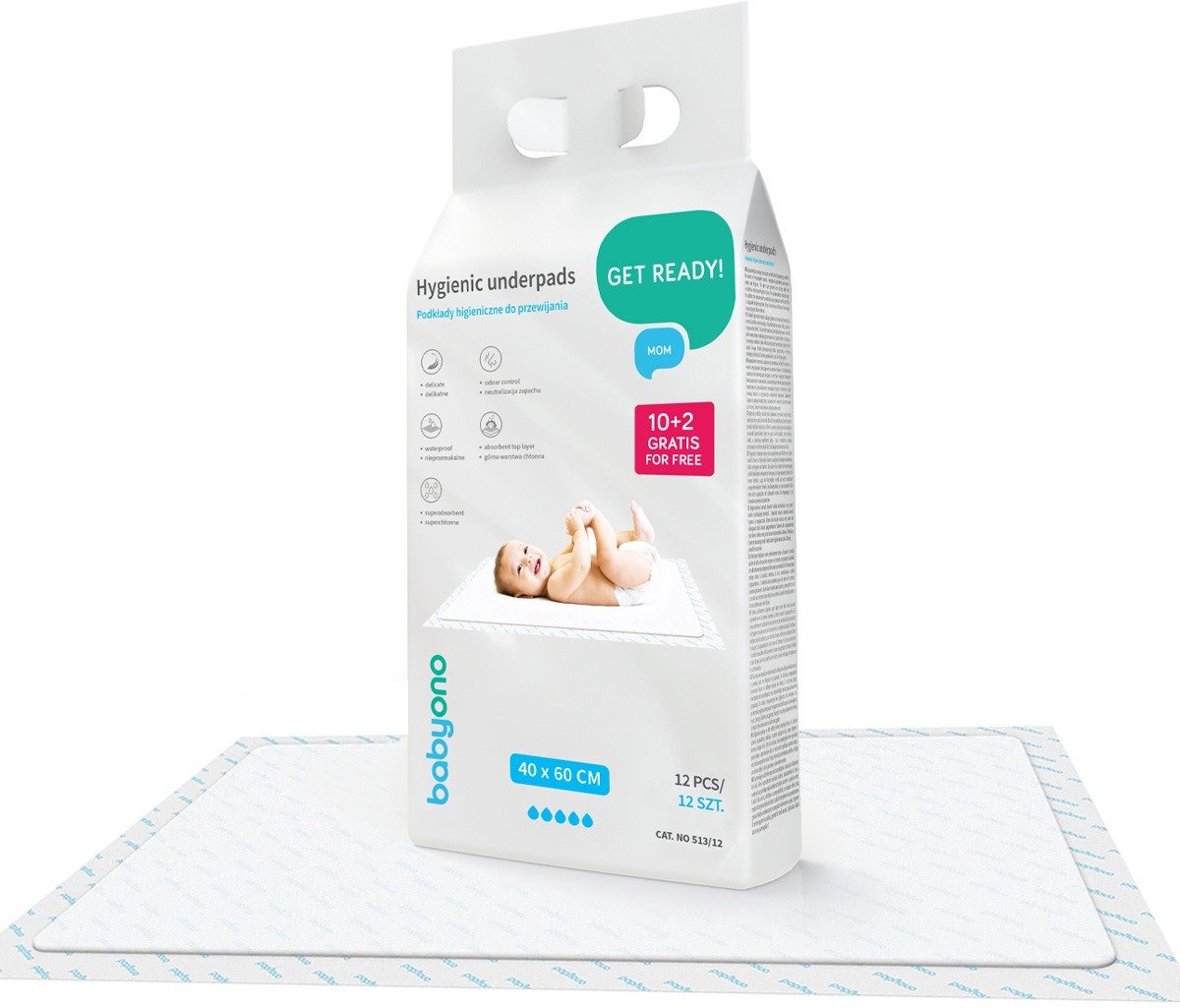 BabyOno Onderleggers 40 x 60 cm - 20 + 2 gratis