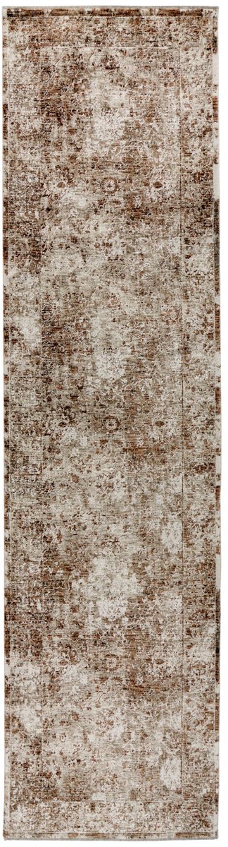 Padiro laagpolig vloerkleed 80 x 300 cm - perzik - vintage-look - geschikt voor vloerverwarming - van polyester