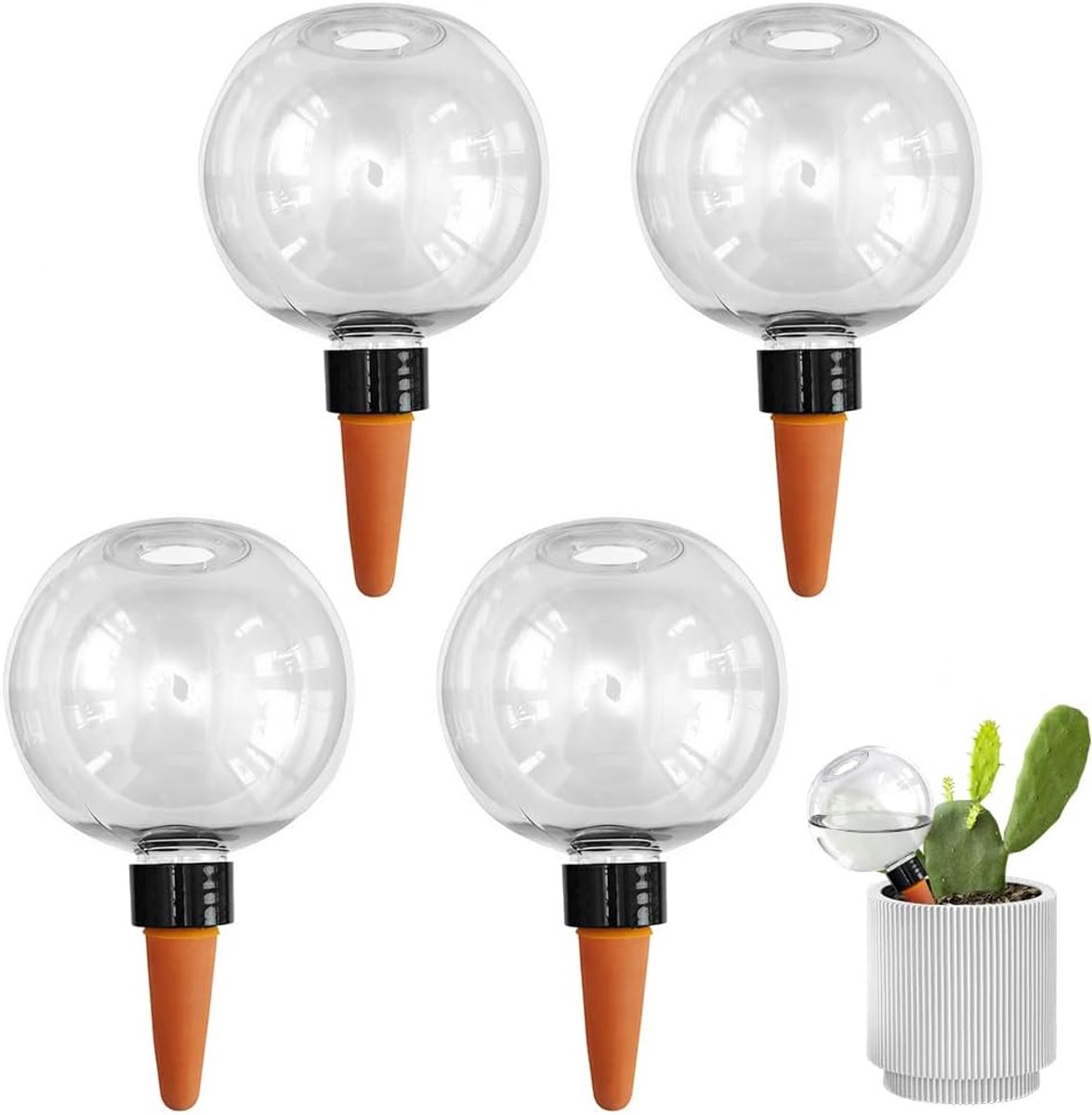 Waterballen voor planten, 4 stuks zelfbewaterende irrigatiebal, automatische plantenirrigatie, waterdispenser, planten, automatische irrigatie van kamer, balkon en tuinplanten