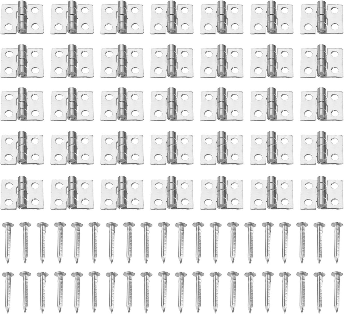 Scharnieren, puur koper, voor kast, lade, scharnieren, connectoren voor meubels, handwerk, doos, sieraden, doos, kast, doe-het-zelf, zilver
