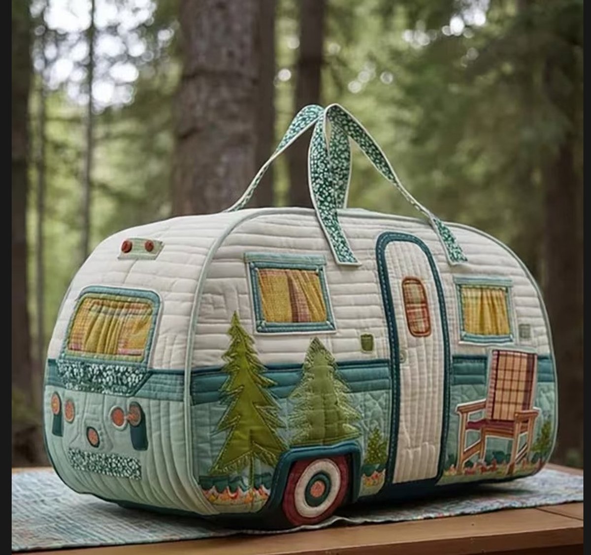 Textielen tas, retro bloemenprint in 3D-stijl, boho-stijl voor reizen en sport, meerkleurig, groot (18 x 9 x 9 inch)，96 modellen