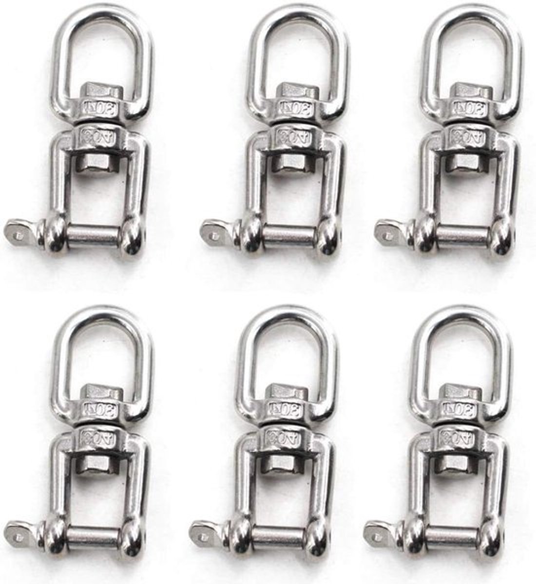 RVS boot ankerketting connectoren - kaak en oogzwenkbeugel van 304 roestvrij staal - maritieme accessoires
