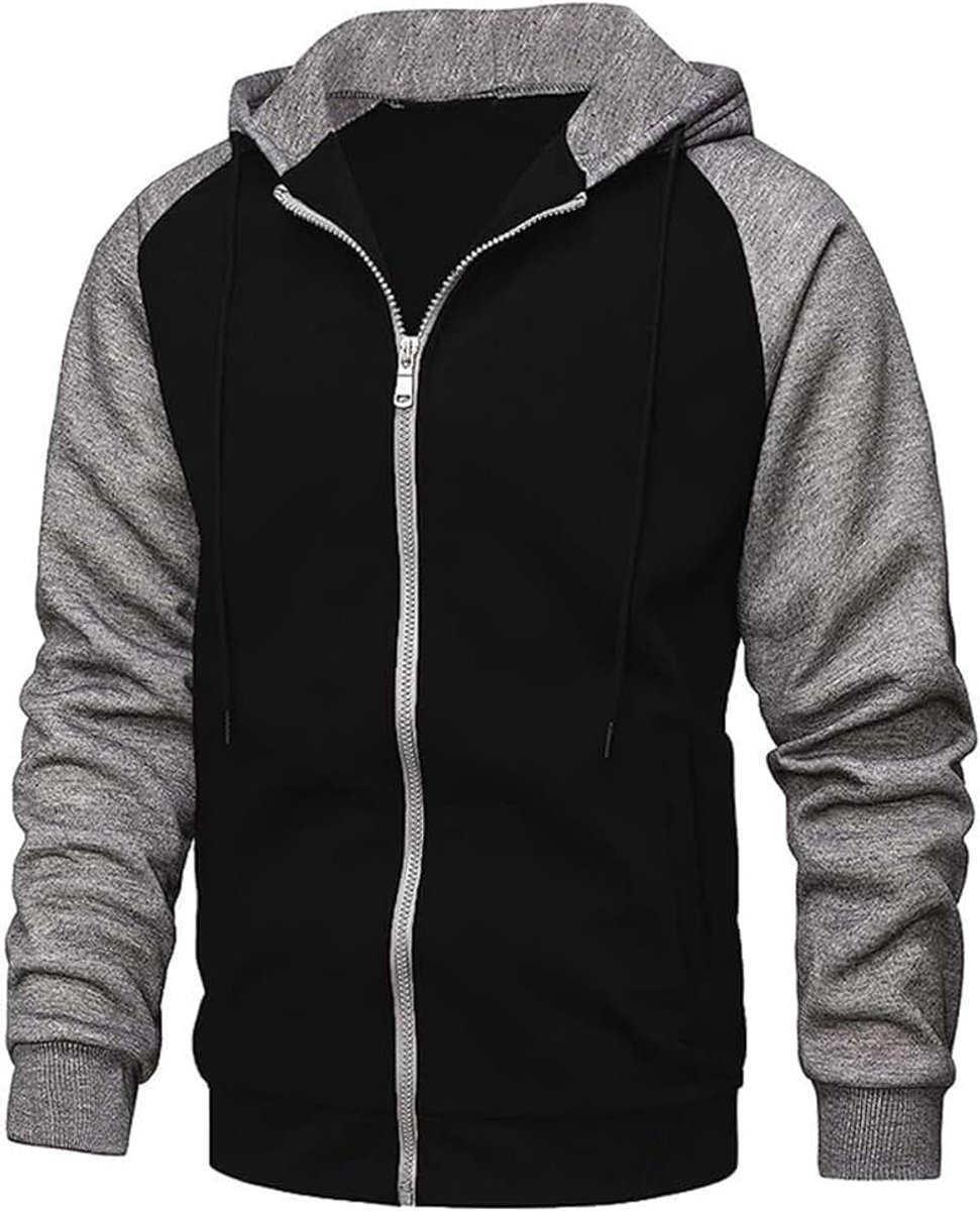Hoodies Zip Up Fleece Lichtgewicht Lange Mouw Hoodies Voor Mannen Hooded Sweatshirt S-2XL