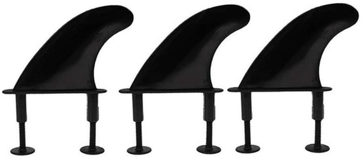 Dailygoody - Surf Vinnen - Soft Top TPU Vinnen - Lichtgewicht en Duurzaam - 3 Stuks - Inclusief Schroeven - Voor Zachte Surfplank - Geschikt voor Begi..