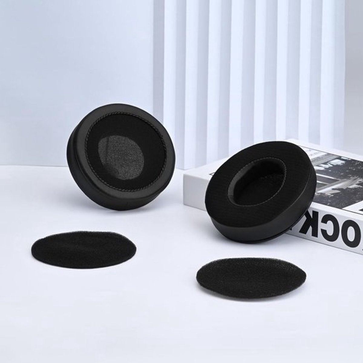Vervangende Oorkussens voor Hoofdtelefoons - Geschikt voor DT770, DT880, DT990 en Meer (Koelende Gel Zwart)
