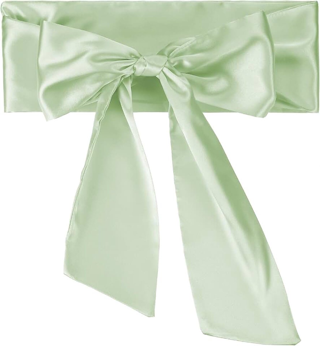 Satijnen sjerpriem, 1 stuk bruiloftsfeest bruids blanco satijnen tailleriemen prom accessoire voor afstuderen verjaardag decoratie doe-het-zelf accessoire thuiskomst, lichtgroen, Lichtgroen,