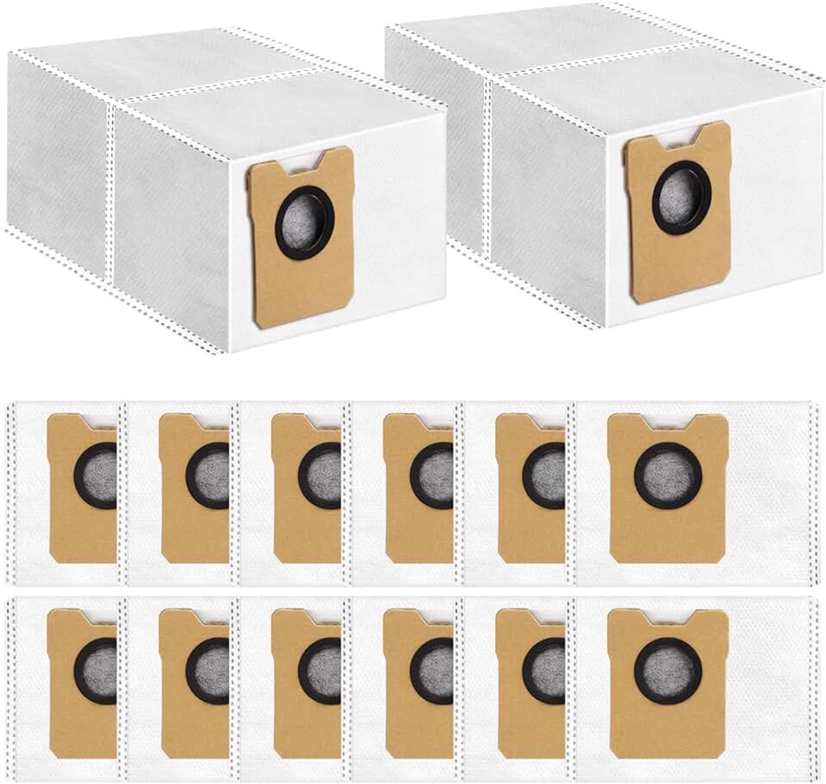 12 stuks stofzakken compatibel met Eufy C20 Omni robotstofzuiger, grote capaciteit vervangende wegwerpstofzakken, 4-laags constructie om scheuren te voorkomen