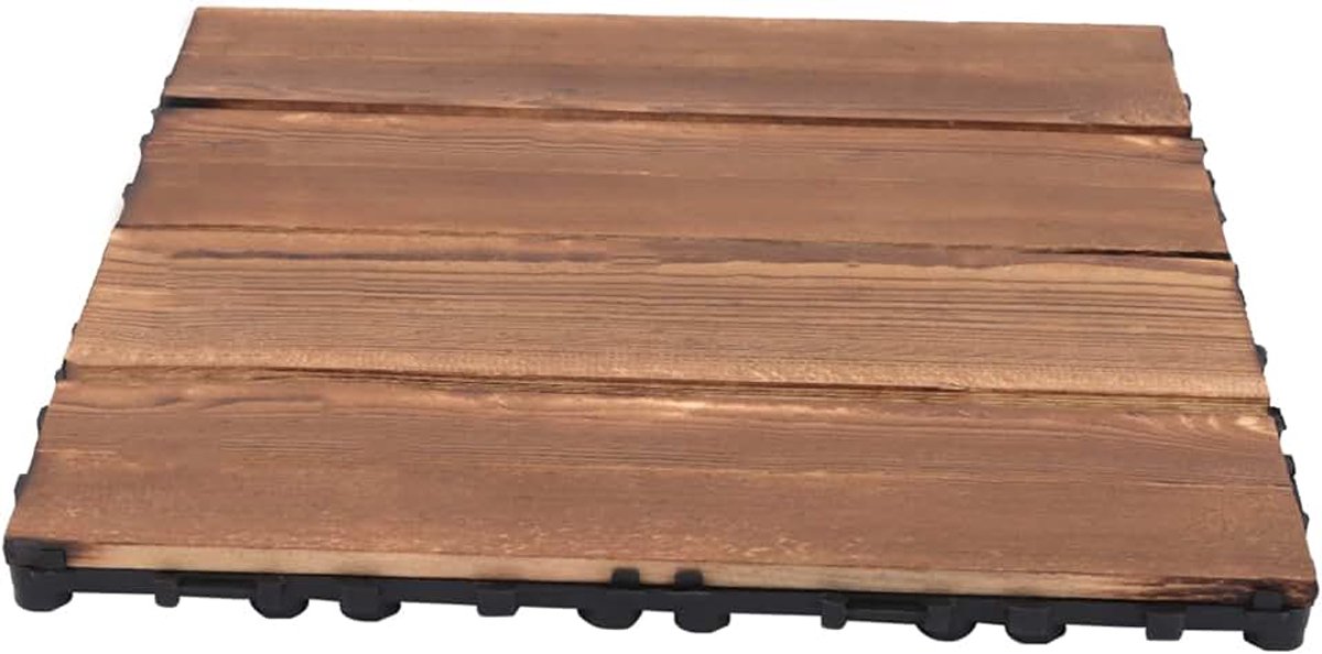 Houten tegels voor balkon, 30 x 30 cm, acaciahout, 36 x hardhout, interlocking, terrastegels voor terras, tuin, balkon, tuin, achtertuin, whirlpooltegels, bruin
