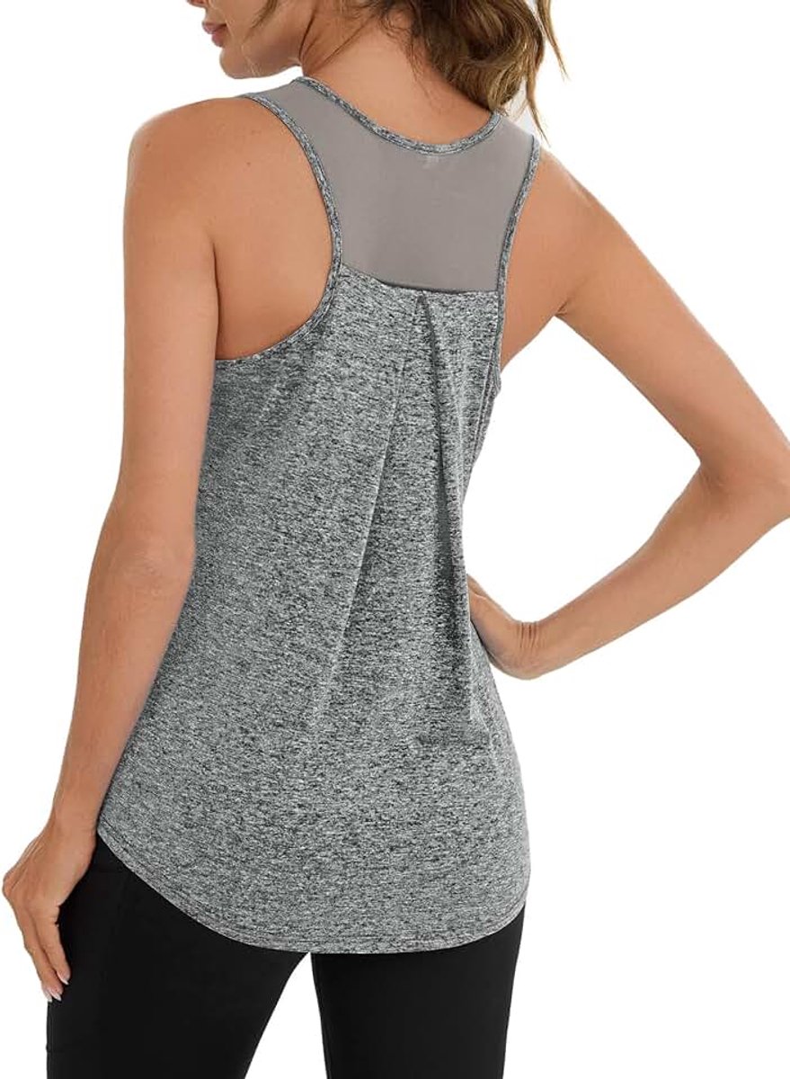 Sport-T-shirt voor dames, mouwloos, tanktop voor fitness, tanktop voor de zomer, chique en elegant, yoga-tops, ademend