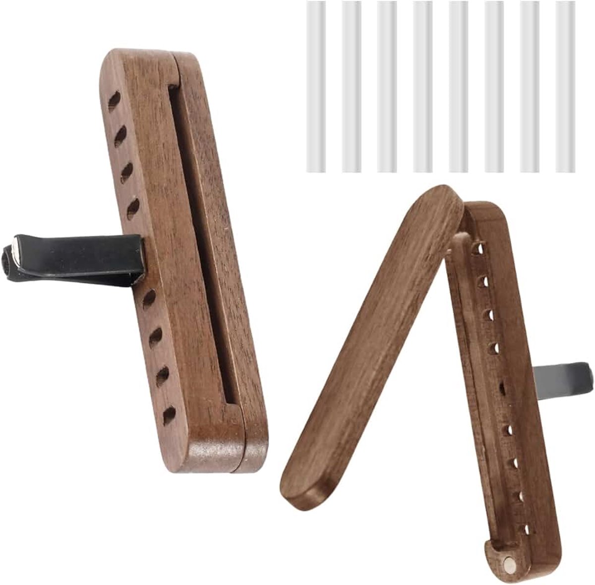 2 stuks autodiffuser voor etherische oliën hout auto diffuser voor etherische oliën auto geur hout met 8 stuks navullingen auto geur interieur voor meer rijplezier en rijplezier