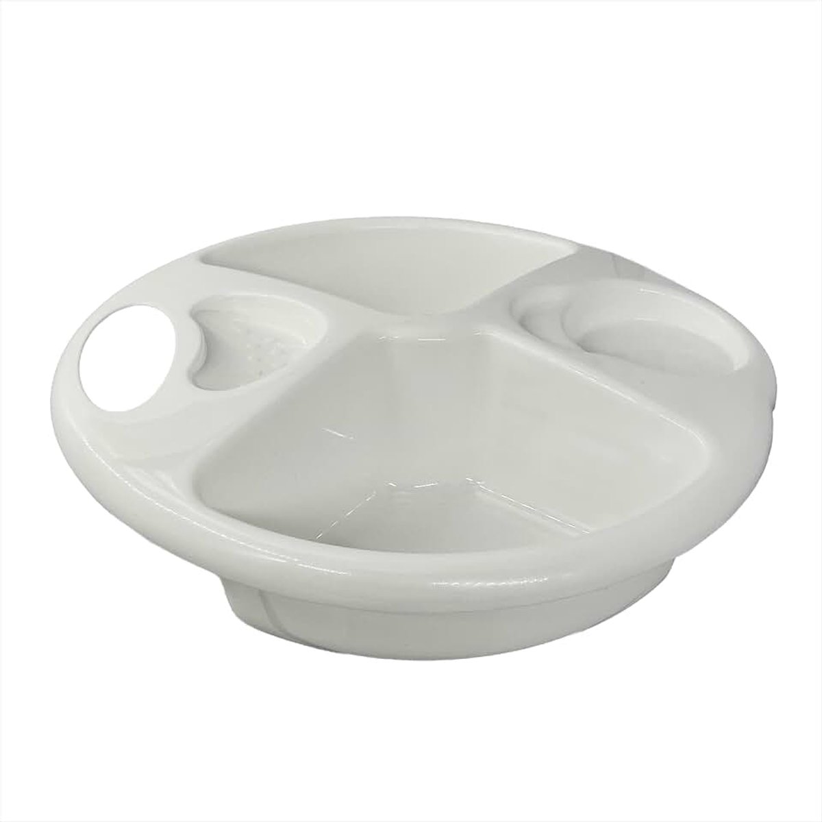 Top & Tail Bowl, dagelijks gebruik, Top & Tail Bowl voor babybaden, 2 aparte gebieden voor boven- en staartsponzen, ergonomisch ontwerp, lichtgewicht en draagbaar, gemakkelijk schoon te