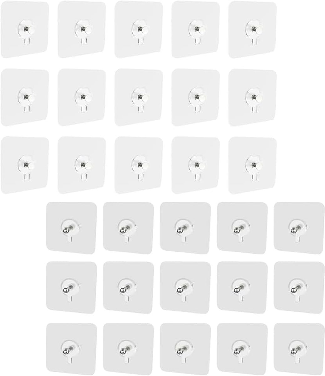 30 stuks fotohangers zonder boren, zelfklevende wandhaken, framebevestiging zonder boren, voor het ophangen van foto's, posters, schilderijen, bellen