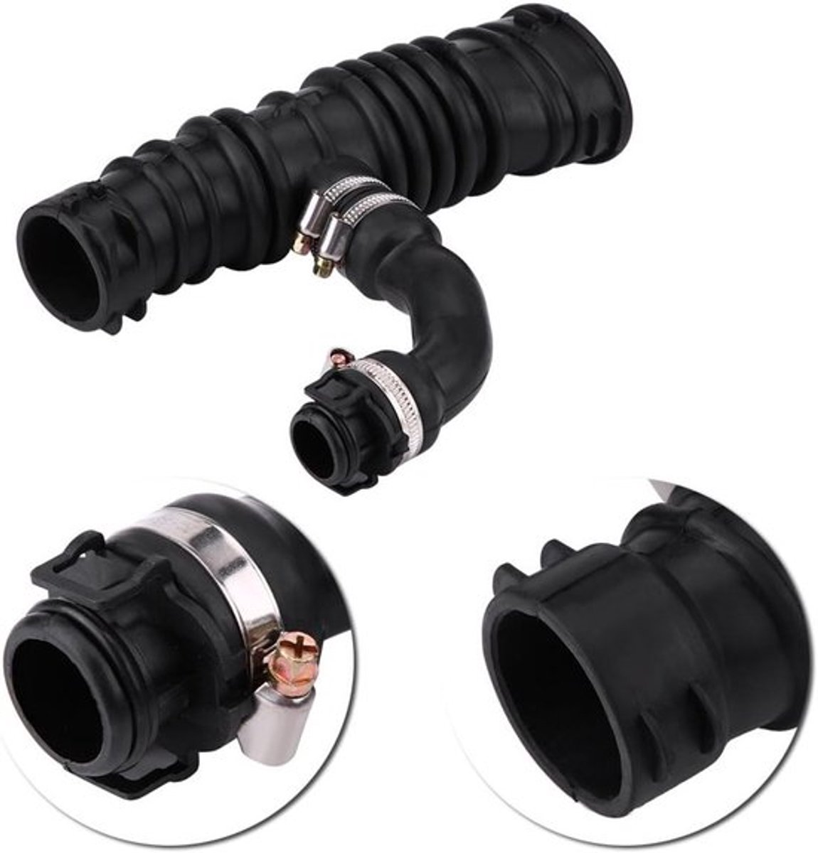 Rubber Luchtfilter Slang voor Inlaat, Slang Klem en Luchtfilter Stroombuis, Geschikt voor Ford Focus en Volvo, Zwart