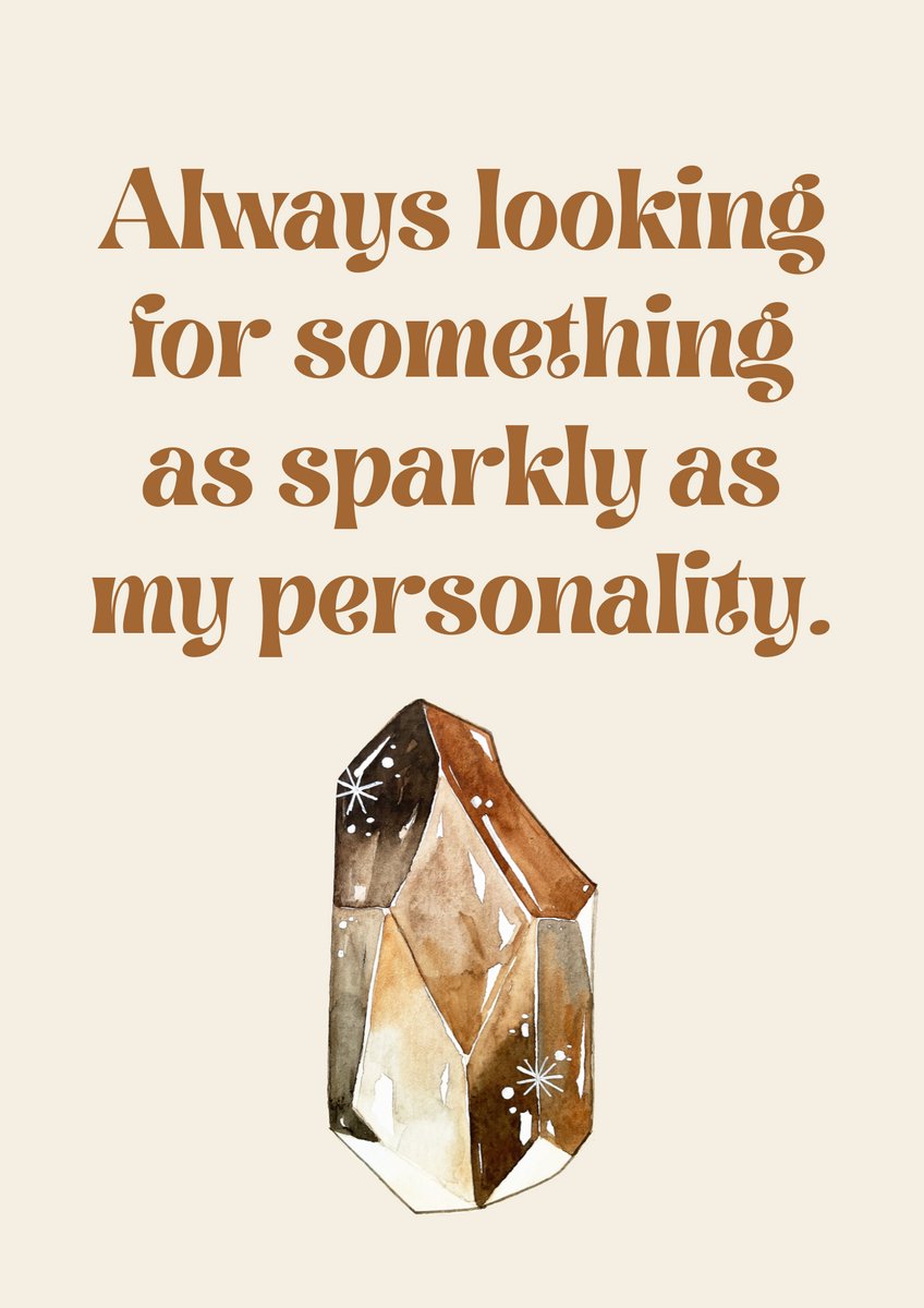 Perfect for Christmas Gifts! A4 Crystal-Inspired Quote Poster – Always looking for something as sparkly as my personality